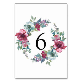 Mint & Mauve Blumenzwiebeln Tischnummer