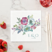 Mint & Mauve personalisierte Hochzeit Serviette (Beispiel)