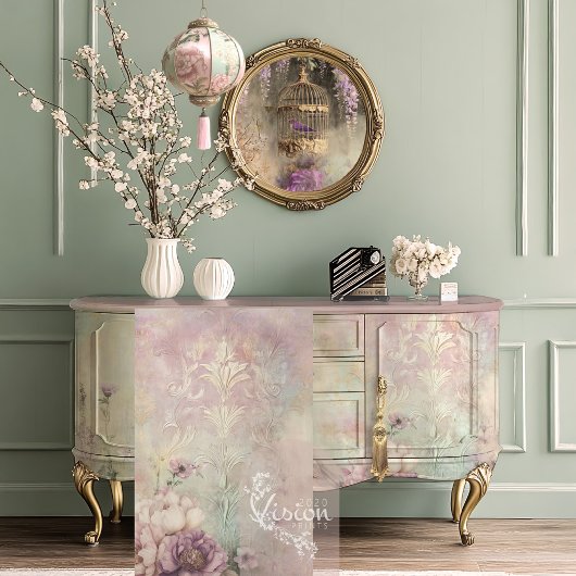 Mint Mauve Romance, imprägnierter Effekt-Schaden Seidenpapier