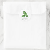 Mint Memorial Beerdigung Seed Packet Runder Aufkleber (Tasche)