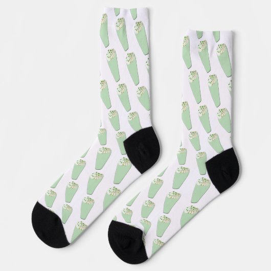 Mint Milkshake Socken (Linkes Detail)