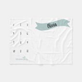 Mint Modern beobachten, wie ich Meilenstein-Foto-S Fleecedecke (Vorderseite (Horizontal))