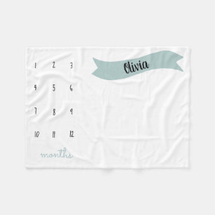 Mint Modern beobachten, wie ich Meilenstein-Foto-S Fleecedecke