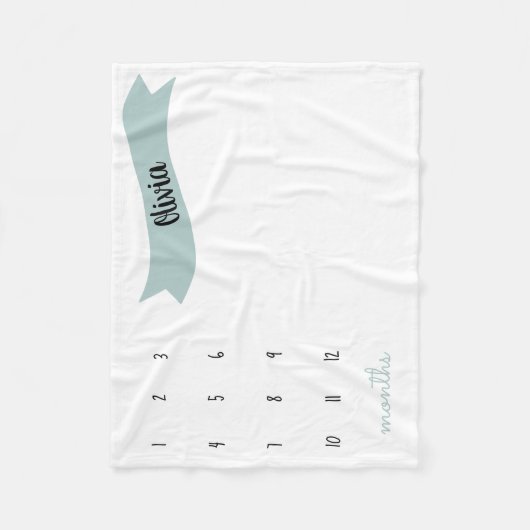 Mint Modern beobachten, wie ich Meilenstein-Foto-S Fleecedecke (Vorderseite)