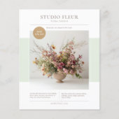 Mint | Modernes Foto florales Business Marketing Flyer (Vorne)