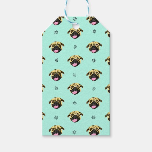 Mint-Mops-Gift-Tags Geschenkanhänger (Vorderseite)