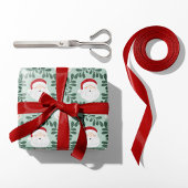 Mint Mr. & Mrs. Claus Christmas Wrapping Paper Geschenkpapier