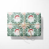 Mint Mr. & Mrs. Claus Christmas Wrapping Paper Geschenkpapier