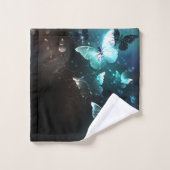 Mint-Night-Schmetterlinge Badhandtuch Set (Waschlappen)