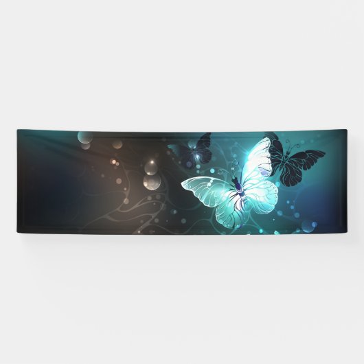 Mint-Night-Schmetterlinge Banner (Horizontal)