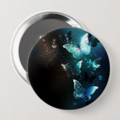 Mint-Night-Schmetterlinge Button (Vorne & Hinten)