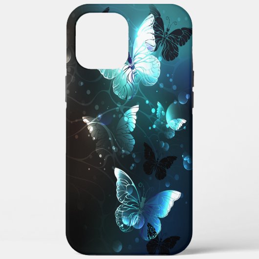 Mint-Night-Schmetterlinge Case-Mate iPhone Hülle (Rückseite)
