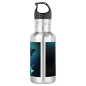 Mint-Night-Schmetterlinge Edelstahlflasche (Rückseite)