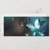 Mint-Night-Schmetterlinge Einladung (Rückseite)