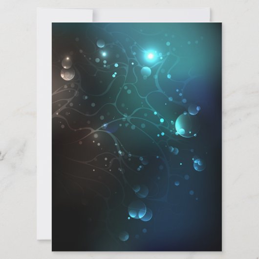 Mint-Night-Schmetterlinge Einladung (Rückseite)