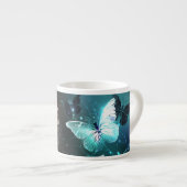 Mint-Night-Schmetterlinge Espressotasse (Vorderseite Rechts)