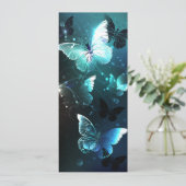 Mint-Night-Schmetterlinge Feiertagskarte (Stehend Vorderseite)