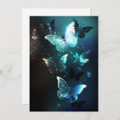 Mint-Night-Schmetterlinge Feiertagskarte (Vorne/Hinten)