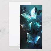 Mint-Night-Schmetterlinge Feiertagskarte (Vorne/Hinten)