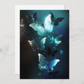 Mint-Night-Schmetterlinge Feiertagskarte (Vorne/Hinten)