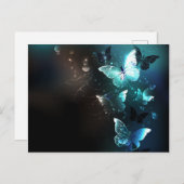 Mint-Night-Schmetterlinge Feiertagspostkarte (Vorne/Hinten)