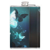 Mint-Night-Schmetterlinge Flachmann (Rückseite)