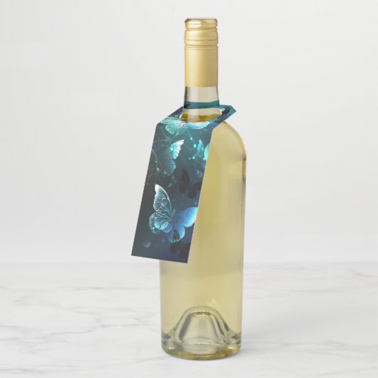 Mint-Night-Schmetterlinge Flaschenanhänger (Angewinkelt)