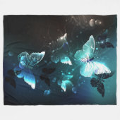Mint-Night-Schmetterlinge Fleecedecke (Vorderseite (Horizontal))