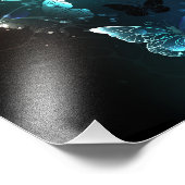Mint-Night-Schmetterlinge Fotodruck (Ecke)
