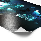 Mint-Night-Schmetterlinge Fotodruck (Ecke)