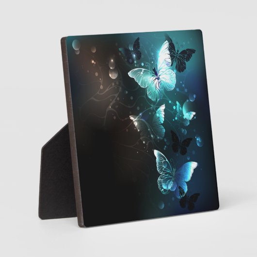 Mint-Night-Schmetterlinge Fotoplatte (Vorderseite)
