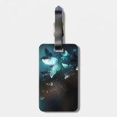 Mint-Night-Schmetterlinge Gepäckanhänger (Rückseite vertikal)