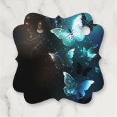 Mint-Night-Schmetterlinge Geschenkanhänger (Rückseite)