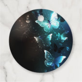 Mint-Night-Schmetterlinge Geschenkanhänger (Rückseite)