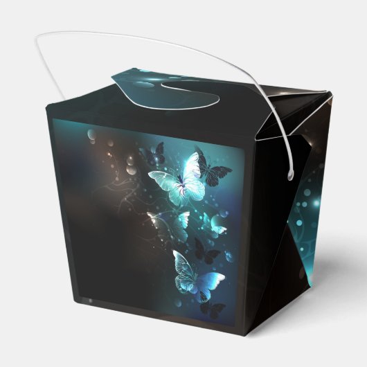 Mint-Night-Schmetterlinge Geschenkschachtel (Rückseite)