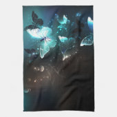 Mint-Night-Schmetterlinge Geschirrtuch (Vertikal)