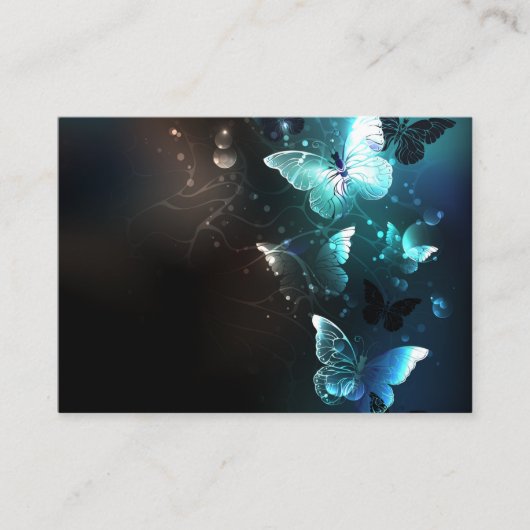 Mint-Night-Schmetterlinge Hinweiskarte (Vorderseite)