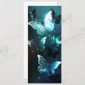 Mint-Night-Schmetterlinge Hinweiskarte (Vorne/Hinten)