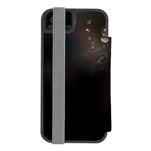 Mint-Night-Schmetterlinge Incipio iPhone Geldbeutel-Hülle (Folio Rückseite)