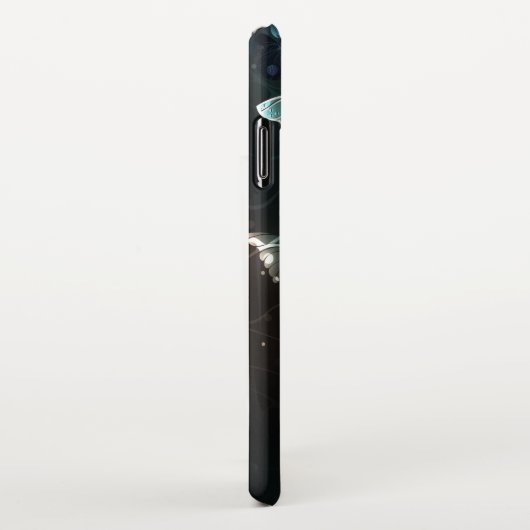 Mint-Night-Schmetterlinge iPhone Hülle (Rechte Seite)