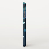 Mint-Night-Schmetterlinge iPhone Hülle (Linke Seite)