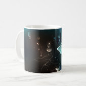 Mint-Night-Schmetterlinge Kaffeetasse (Vorderseite Links)