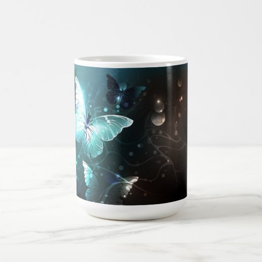 Mint-Night-Schmetterlinge Kaffeetasse (Mittel)
