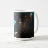 Mint-Night-Schmetterlinge Kaffeetasse (VorderseiteRechts)