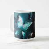 Mint-Night-Schmetterlinge Kaffeetasse (Vorderseite Links)