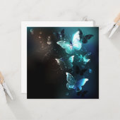 Mint-Night-Schmetterlinge Karte (Vorderseite/Rückseite Beispiel)