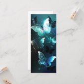 Mint-Night-Schmetterlinge Karte (Vorderseite/Rückseite Beispiel)