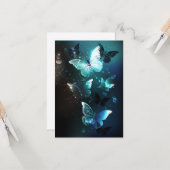 Mint-Night-Schmetterlinge Karte (Vorderseite/Rückseite Beispiel)