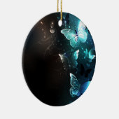 Mint-Night-Schmetterlinge Keramik Ornament (Rechts)