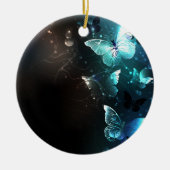 Mint-Night-Schmetterlinge Keramik Ornament (Vorne)